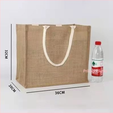 Torbica Tote od platna i jut, UV ispis logotipa, prilagodljiv dizajn