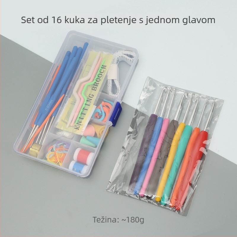 Zoma set igala za pletenje — kutija od 200 komada, ukupna težina 38 g, obrada i personalizacija uključene