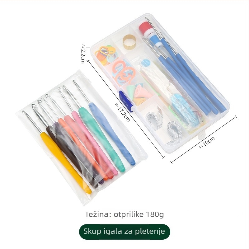 Set od 16 igala za pletenje za džempere, set materijala za kukičanje, ručno izrađeni alati za šivanje i pletenje za DIY