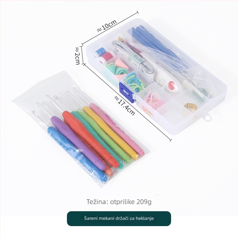 Set od 16 igala za pletenje za džempere, set materijala za kukičanje, ručno izrađeni alati za šivanje i pletenje za DIY