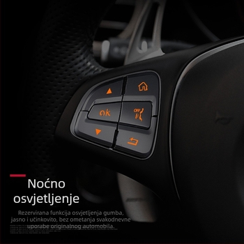 Naljepnica za tipke na volanu za Mercedes-Benz: C-klasa, E-klasa, GLA, CLA, GLE, GLC260, C200L | Materijal: ABS | Marka: Yude Chi | Nije prilagodljivo