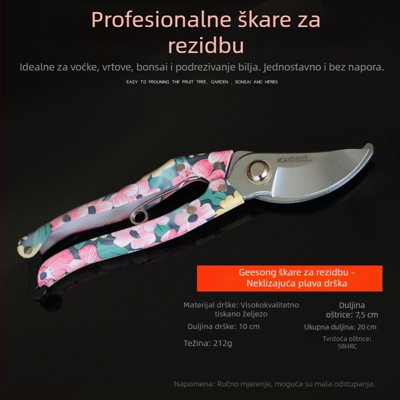 GEESONG Ju Zheng Sheng Žuto držane škare za cvijeće i podrezivanje za kućnu njegu vrta