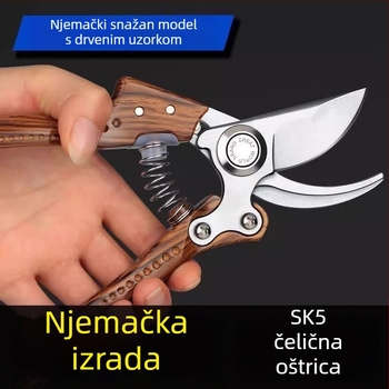 SK5 škare za podrezivanje s ručkom u drvenom uzorku za voćke i cvjetne grane