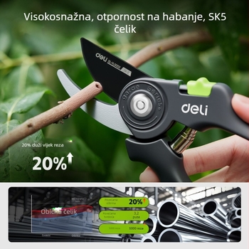 Deli DL-YL0002 škare za podrezivanje grana – za grane cvijeća i voćnih stabala, vrt i šumska upotreba