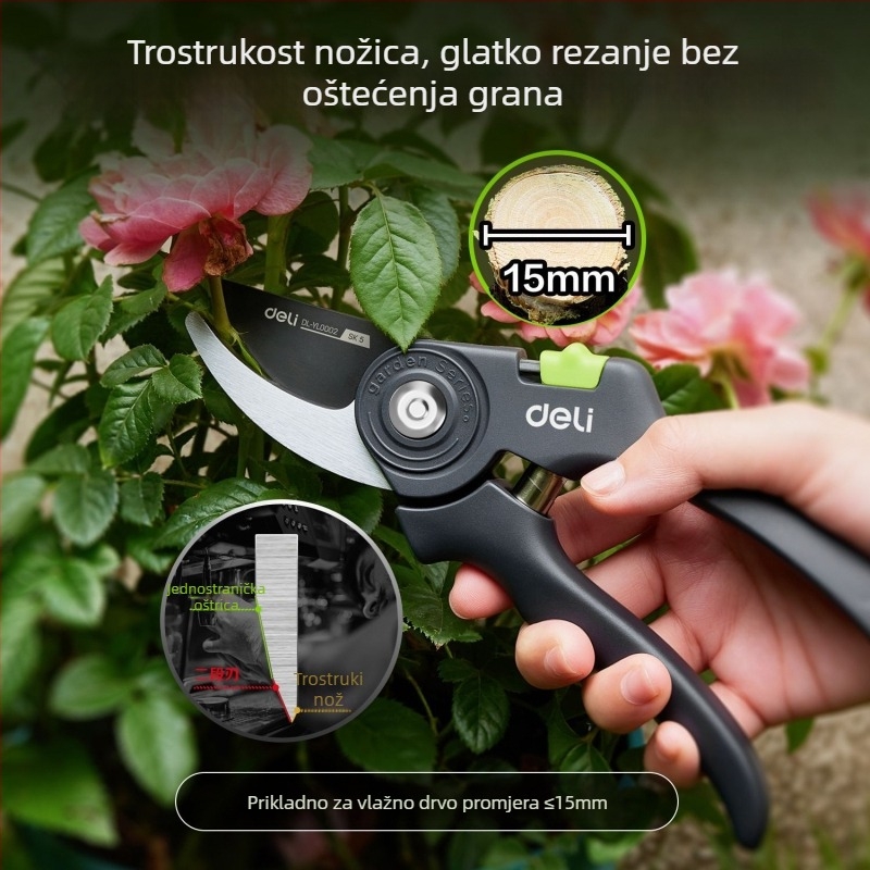 Deli DL-YL0002 škare za podrezivanje grana – za grane cvijeća i voćnih stabala, vrt i šumska upotreba