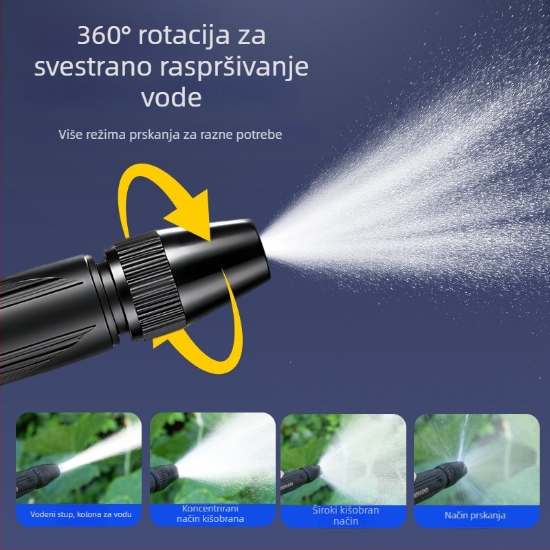 Visokotlačna pištoljica za vodu za pranje auta i kućnu navodnjavanje, plastično kućište, spojnik od aluminijske legure, ravna ručka, model 3987