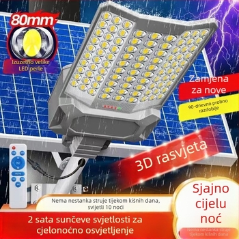 Solarsko LED vanjsko svjetlo za vrt i dvorište, IP67, 30W, daljinsko upravljanje, oblik planeta