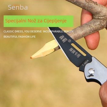 Sklopivi nož za cijepanje za debelu granu, škare za cijepanje voćnih stabala i pupova, nehrđajući čelik, višenamjenske škare za cijepanje
