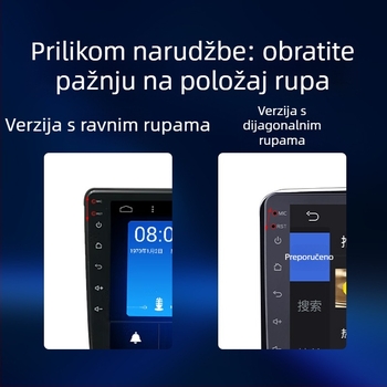 Zaštitno filmsko zaštita za zaslon automobilske navigacije, trapezno oblikovana, mat, anti-refleks, za zaslone 9/10.2 i 10.1 inča centralne konzole