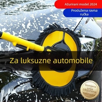 Mop za pranje automobila s mekanim čekinjama, plastična konstrukcija, puni set četkica za čišćenje auta