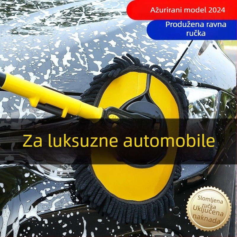 Mop za pranje automobila s mekanim čekinjama, plastična konstrukcija, puni set četkica za čišćenje auta