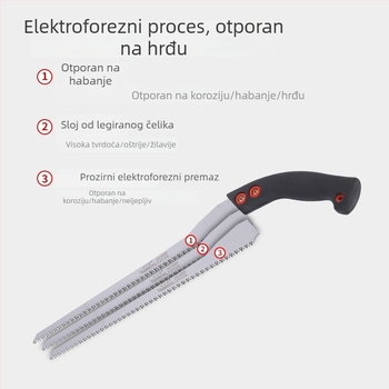 Ručna pila za podrezivanje voćaka, ručna izrada, oštrica SK5 čelika, dizajn Feniksov rep