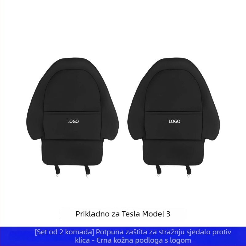 Kožni zaštitnik stražnje naslonske za Tesla Model 3/Y, potpuno pokriće, anti-kick