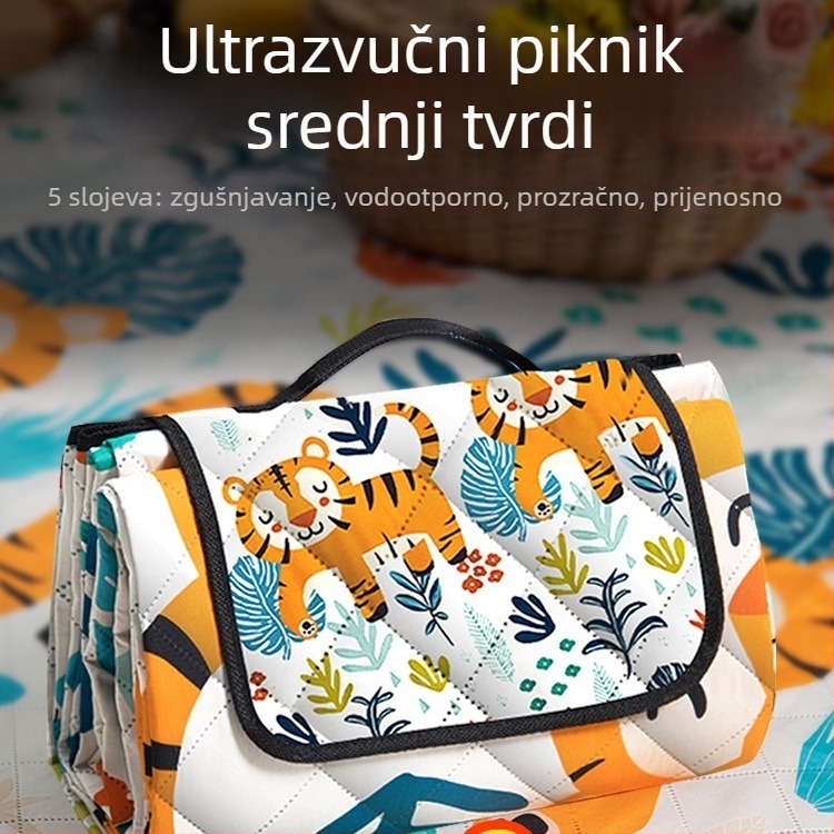 Piknik podloga – poliester, vodootporna, debela, prijenosna, za više osoba