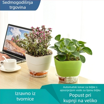 PP plastična saksija, prozračna i upija vodu, kružnog oblika, za stol ili pod