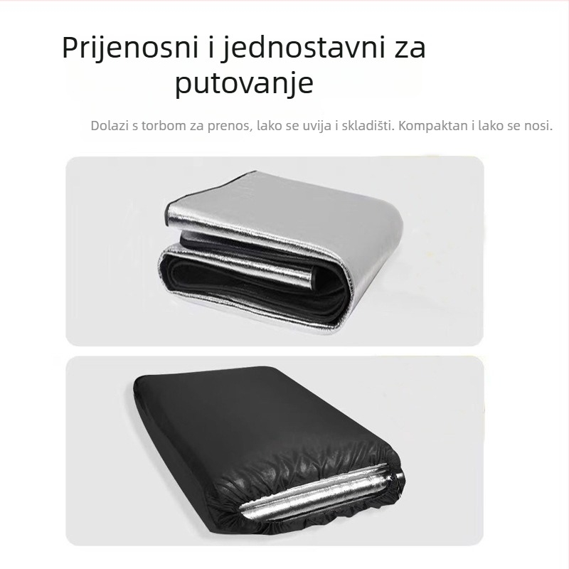 Vanjska vodootporna debela podloga za kampiranje s dvostrano aluminijskom folijom EVA, sklopiva, 40 g
