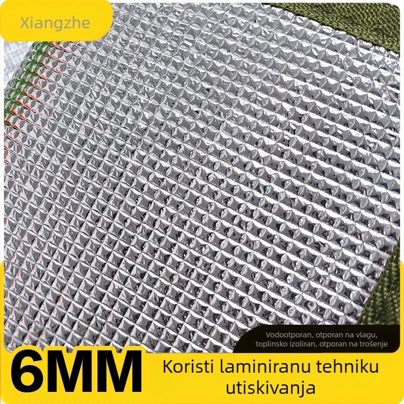 Soar kamp madrac s dvostranim aluminijskim filmom, EVA materijal; težina 350/550/700 g; model Thickened aluminum film moisture-proof pad; pogodan za 1–4 osobe