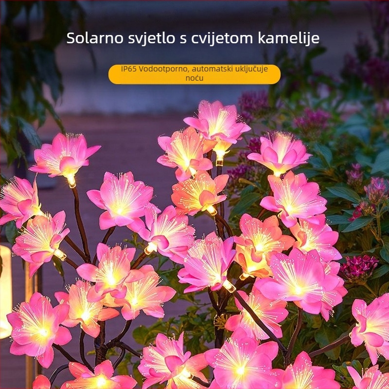 Solarna vrtna svjetiljka u obliku biljke, nehrđajući čelik, IP44, 3W, solarna energija, pokriće 1–3 m²