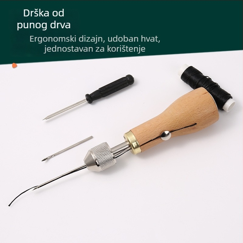 Set alata za kožne torbe: ručna šivaća mašina, alati za šivanje, kožna umjetnost i skulpture, dijamantno oblikovani alati za rezanje