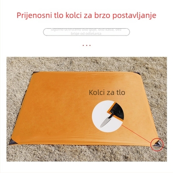 Vanjska preklopna piknik podloga za kampiranje, vodootporna poliesterska tafta 300T, za 3–4 osobe
