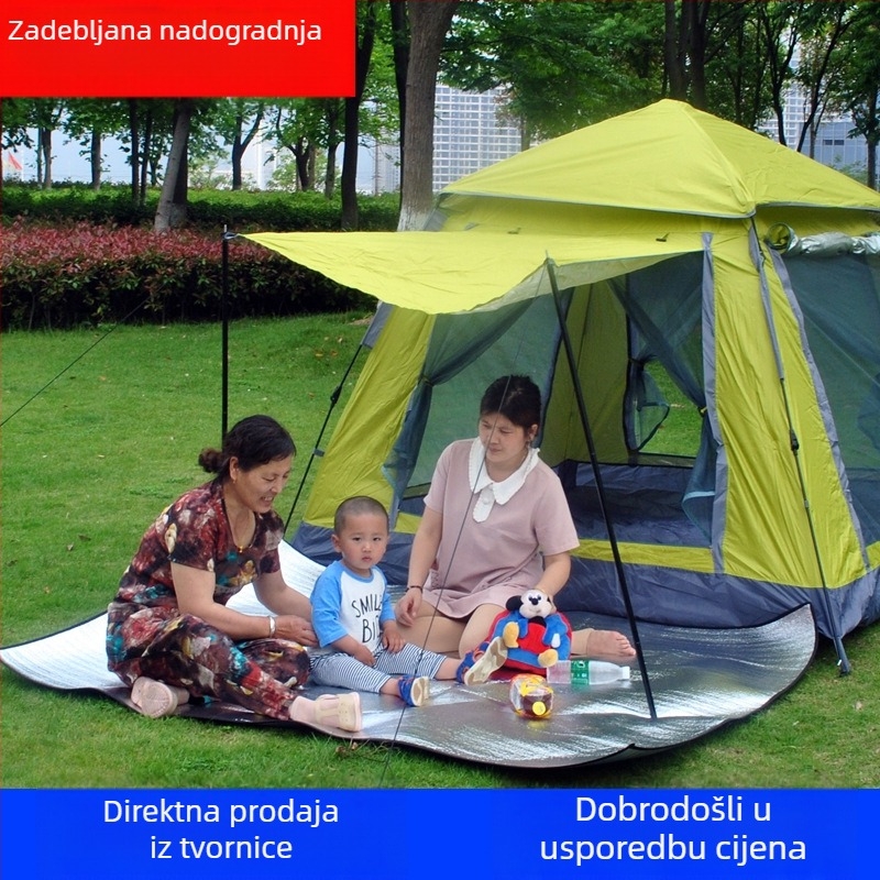 Deblja otporna na vlagu vanjska podloga s dvostrano aluminijskim folijom, prijenosna podloga za šator, piknik i dom