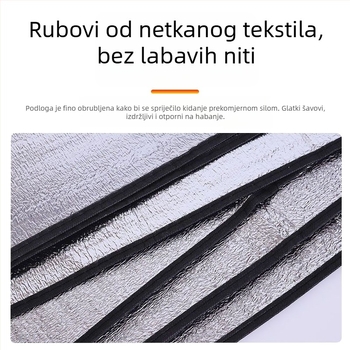 Šesterokutna kamping podloga za spavanje, otporna na vlagu, 3 m duga, sklopiva, dvostrano aluminijska folija, za kampiranje i piknik