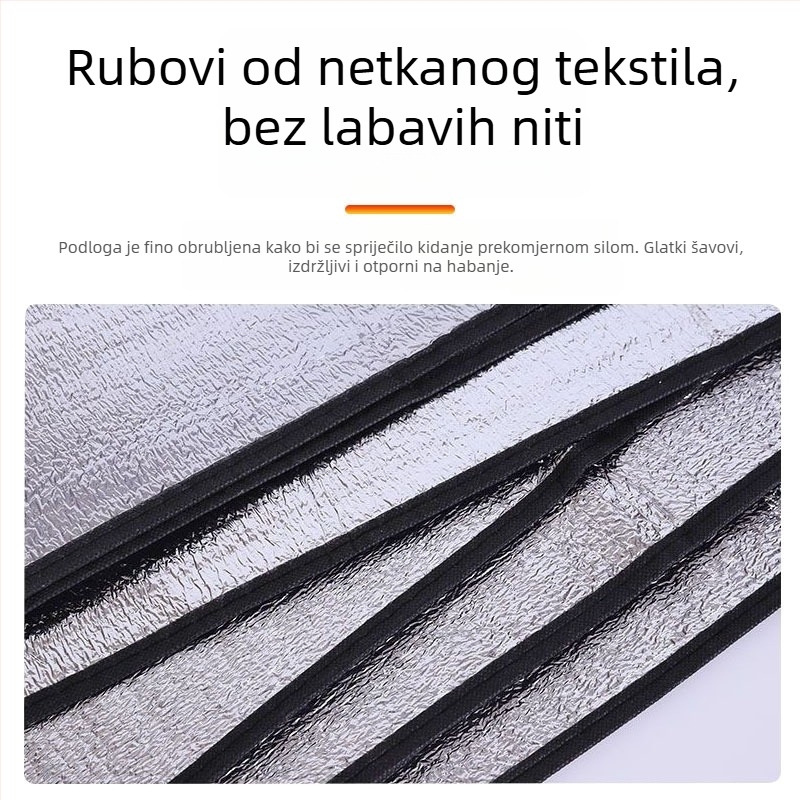 Šesterokutna kamping podloga za spavanje, otporna na vlagu, 3 m duga, sklopiva, dvostrano aluminijska folija, za kampiranje i piknik