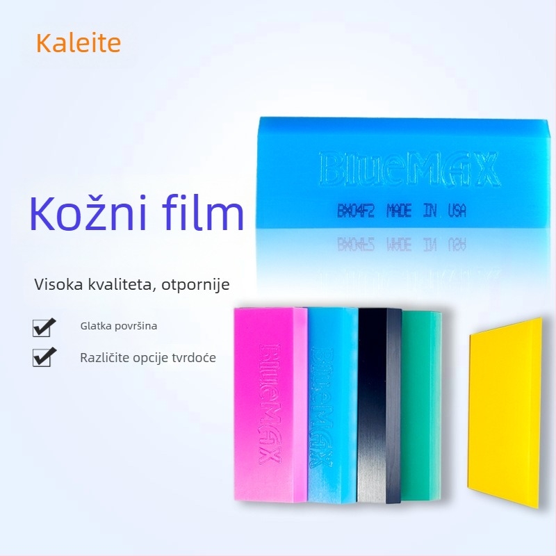 Alat za ugradnju automobilske folije – gumena traka od telećeg tetiva i tvrdi stakleni scraper, KALETTE, 55 g