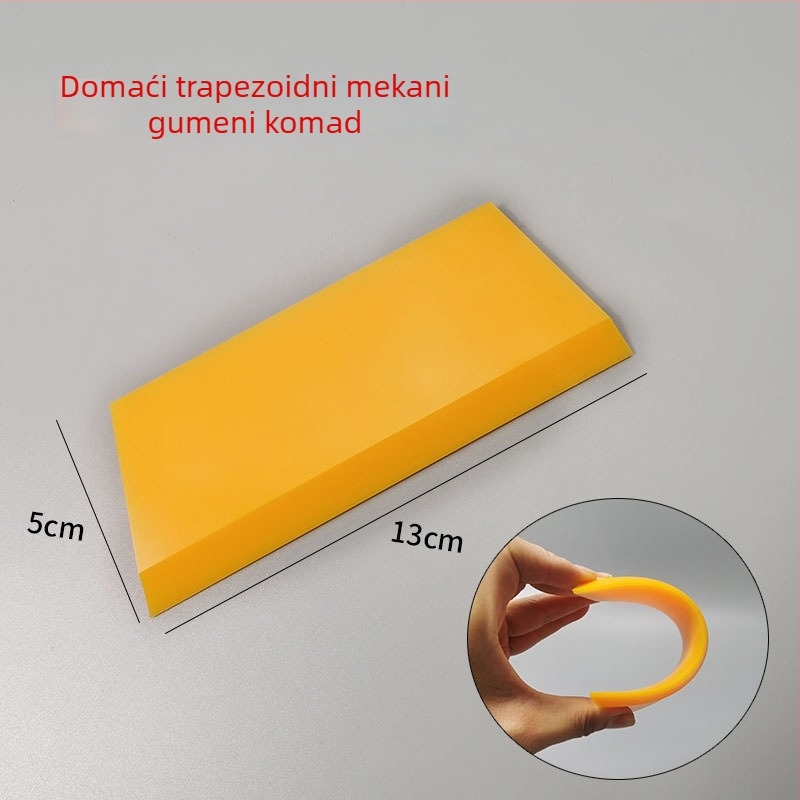 Alat za ugradnju automobilske folije – gumena traka od telećeg tetiva i tvrdi stakleni scraper, KALETTE, 55 g