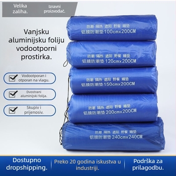 Podložak protiv vlage za kampiranje s Pearl Cotton i dvostrano aluminijskim filmom; težina 200–300 g; pogodno za 3–15 osoba