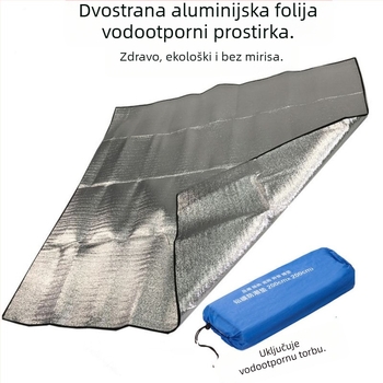 Podložak protiv vlage za kampiranje s Pearl Cotton i dvostrano aluminijskim filmom; težina 200–300 g; pogodno za 3–15 osoba
