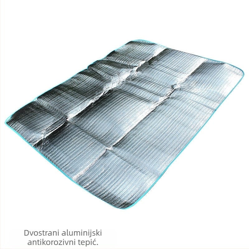Vanjski dvostrani prostir za kampiranje s aluminijskom folijom, vodootporan, za 2–3 osobe, Model FD-002, 220 g, toplinska izolacija i reflektivnost