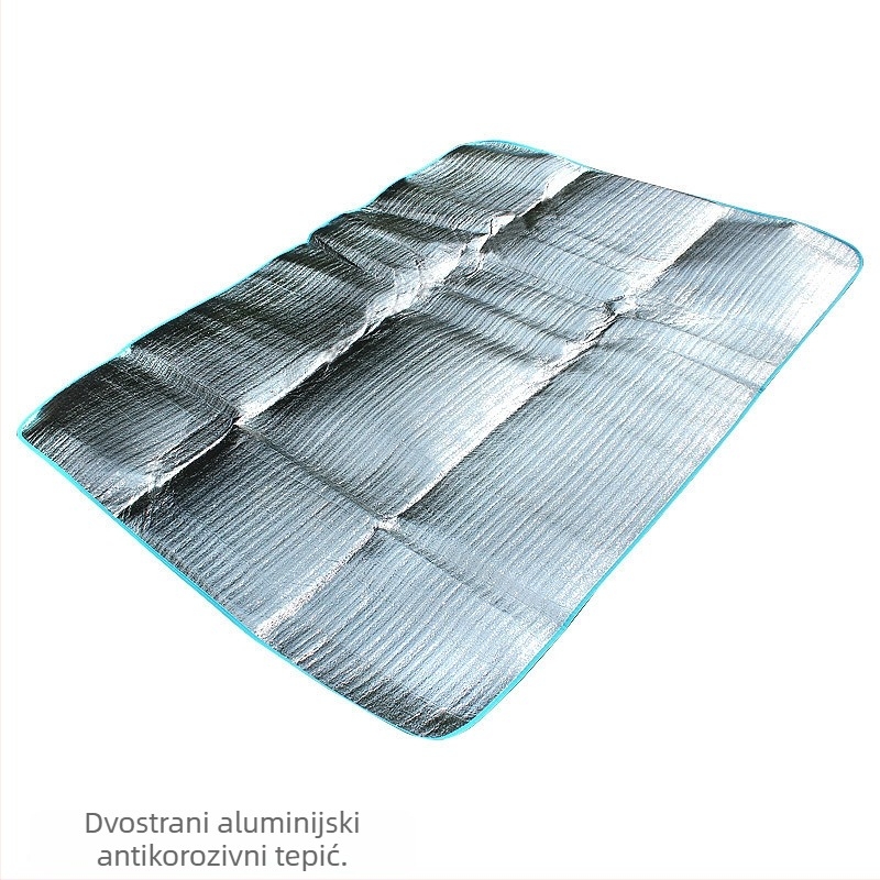 Vanjski dvostrani prostir za kampiranje s aluminijskom folijom, vodootporan, za 2–3 osobe, Model FD-002, 220 g, toplinska izolacija i reflektivnost