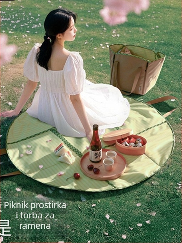Piknik podloga s otpornošću na vlagu poliesterom i aluminijskom folijom, lagana 500 g, prijenosna vanjska kamping podloga