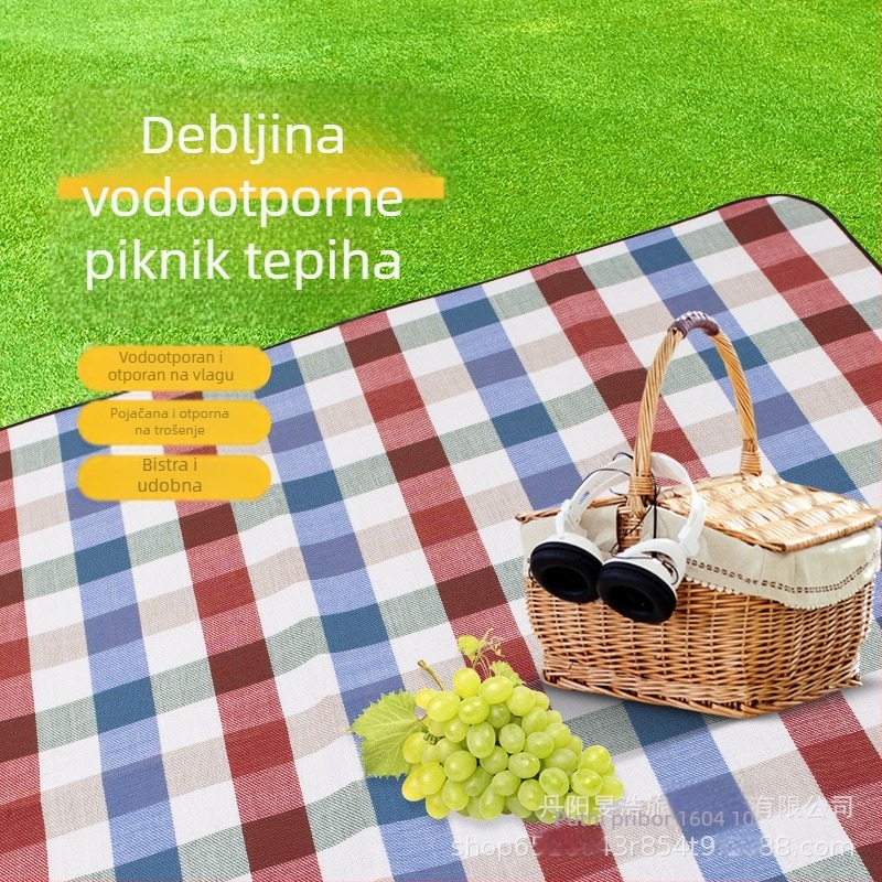 Akrilni vanjski prostir za piknik i kampiranje, s slojem spužve i vodootpornim PEVA, Model 018, Težina 760 g, pogodan za više osoba