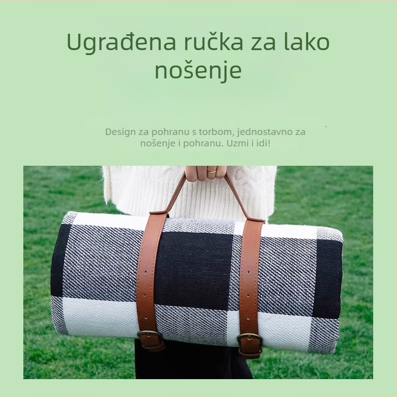 Akrilni vanjski prostir za piknik i kampiranje, s slojem spužve i vodootpornim PEVA, Model 018, Težina 760 g, pogodan za više osoba