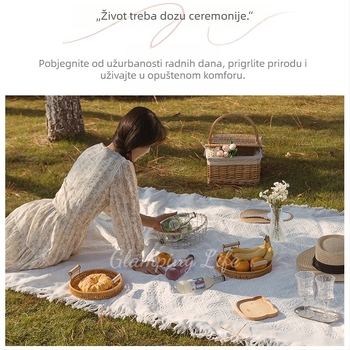 Vodootporna vanjska podloga za kampiranje i piknik, bijeli pokrivač za plažu, podloga za šator, protuklizna, 180 cm, za 2–4 osobe