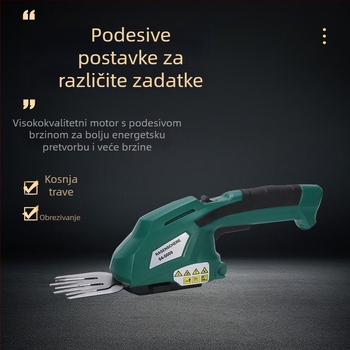 Električne škare za podrezivanje vrta, bežične, bez četkica, s uklonjivom oštricom