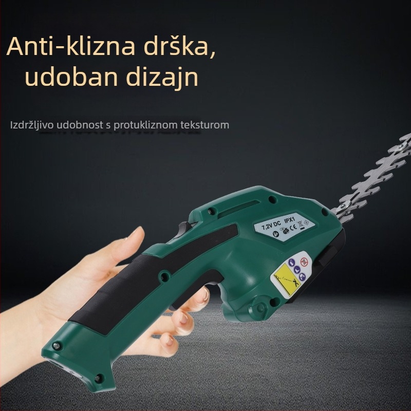 Električne škare za podrezivanje vrta, bežične, bez četkica, s uklonjivom oštricom