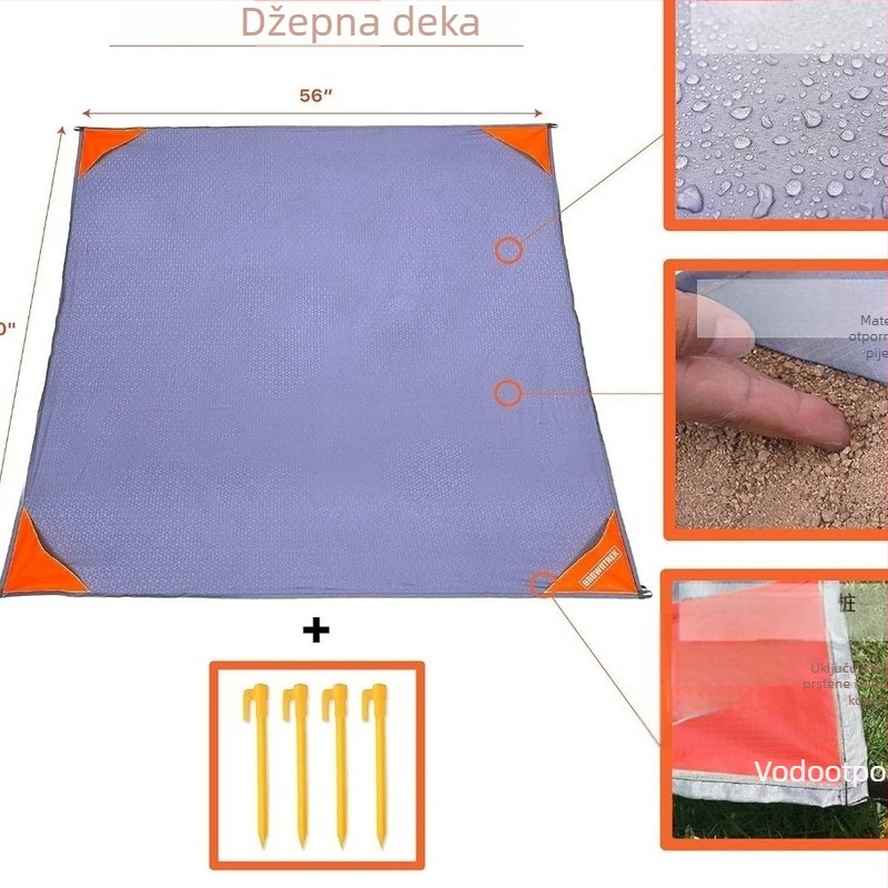 Vanjska vodootporna piknik podloga za kampiranje - Poliester, Težina 150, Model 0-1, Za 2 osobe