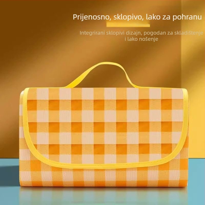 Kamperska piknik podloga s protukliznim slojem, PE pamuk tkanina, težina 150 g, pogodno za 1-6 osoba
