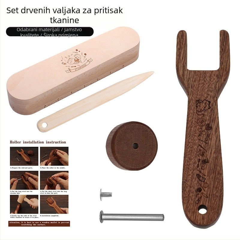 Drveni pritiskajući valjak za šivanje – Yl marka, 384,2 g, slatkog stila, kućno šivanje DIY
