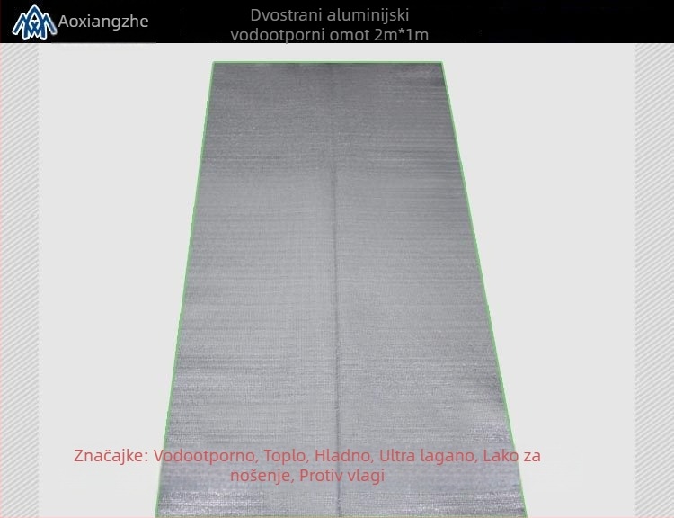 Soar Dvostruka aluminijska folija kamp podloga, otporna na vlagu, EVA materijal, 1000 g, model AXZ-fcd200-100, za 1 osobu