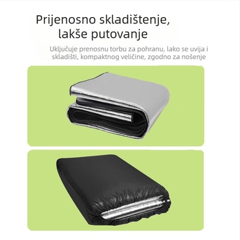 Satel za šator od bisernog pamuka s aluminijskim filmom, vodootporan za kampiranje, dom i studentski dom, 350 g