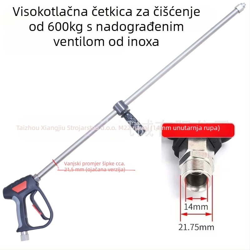 Nerđajući čeli vodeni pištolj s nylon drškom, glava pištolja od nehrđajućeg čelika, težina 3000 g