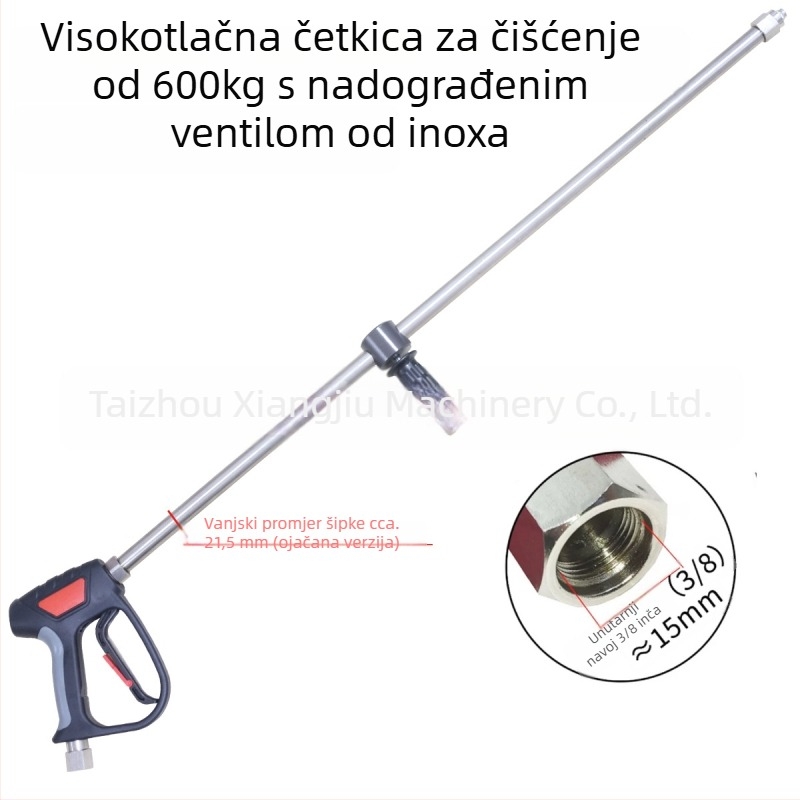 Nerđajući čeli vodeni pištolj s nylon drškom, glava pištolja od nehrđajućeg čelika, težina 3000 g