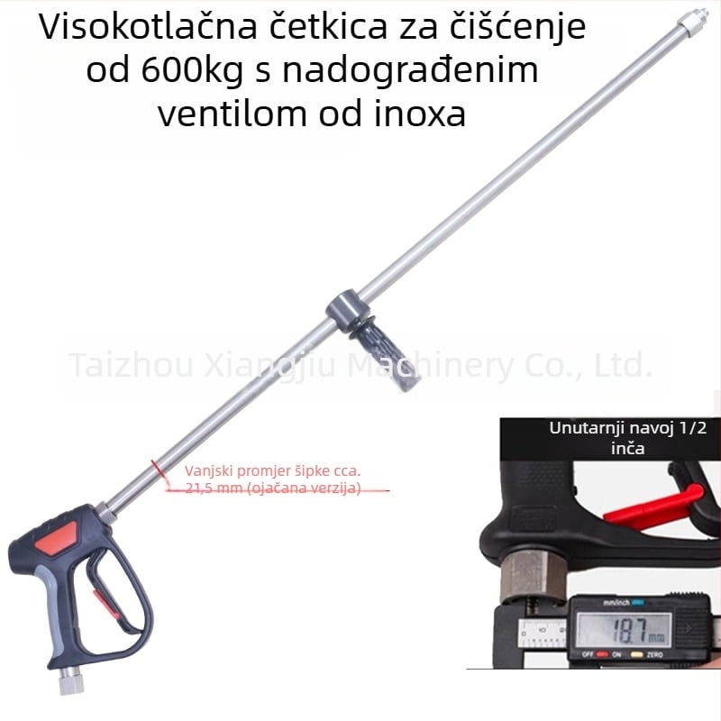 Nerđajući čeli vodeni pištolj s nylon drškom, glava pištolja od nehrđajućeg čelika, težina 3000 g