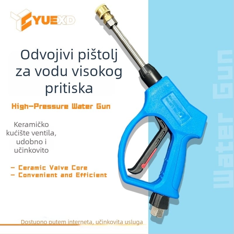 Čistač pištolj s bakrenom glavom i plastičnim držalom, spoj 1/2-3/4 inča, radni tlak 0,2-1,0 MPa, domet prskanja 1-10