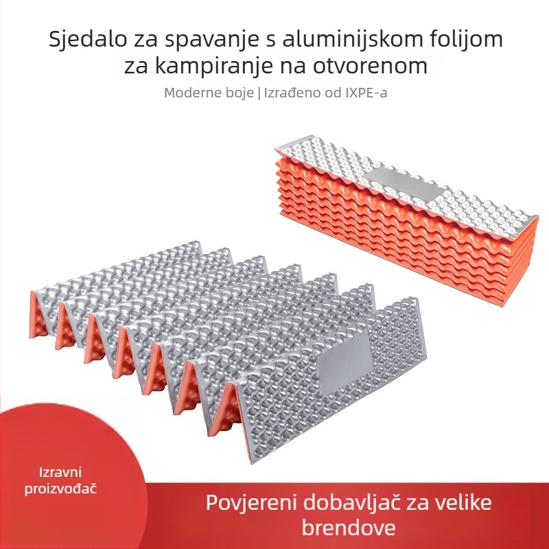 Vanjska kamping podloga za spavanje s IXPE i aluminijskom folijom, zatvorenocelijska pjena protiv vlage, model Ae-02, 530 g