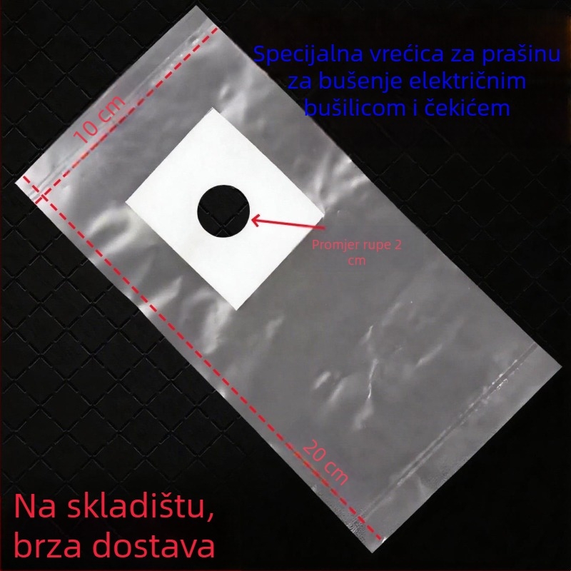 Vrećica za prašinu za električnu i udarnu bušilicu, debeli zaštitni sloj, prašno-vodootporan dodatak (Napon: 36; Pogodno za nehrđajući čelik)